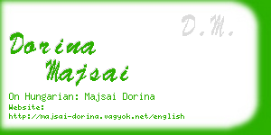 dorina majsai business card